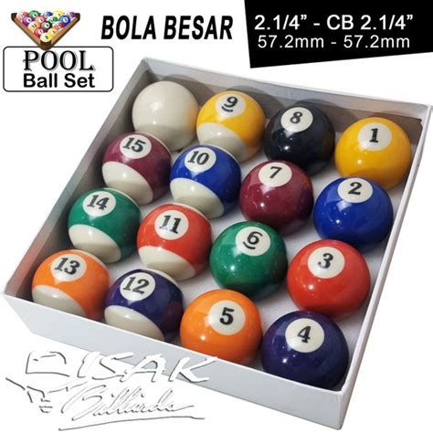 Master Billiard Pool Ball Set Ukuran Bola Besar Cue Ball Olahraga