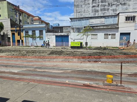 Obras Do VLT Interditam Novo Trecho No Centro De Santos A Partir De