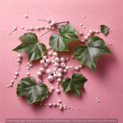 Screensaver Background Pink Pearls And Ivy Background Png Sublimations