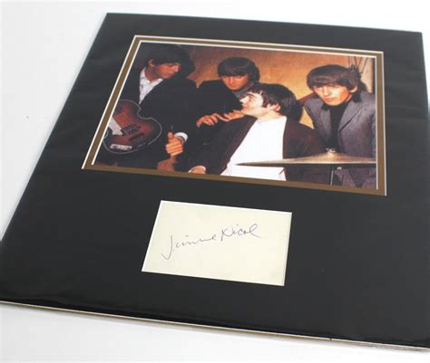 Beatles Interest A Jimmie Nicol Autograph Mounted Below A Picture Of