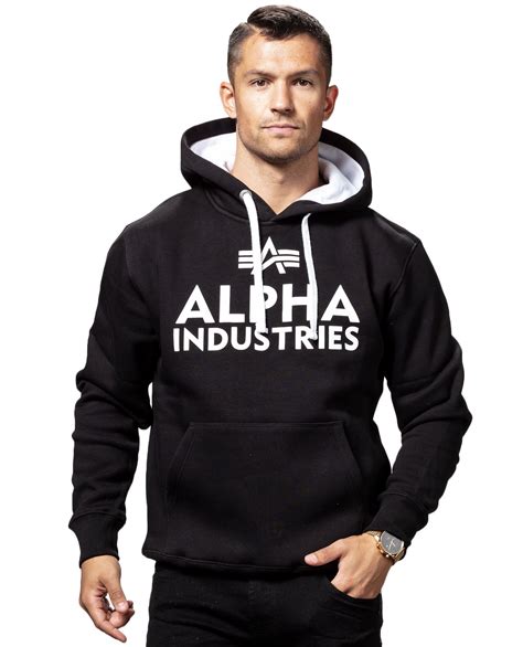 Foam Print Hoody Black Alpha Industries 3302 Hoodies