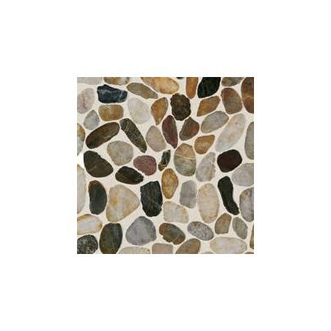 Daltile Stone Mosaic Earthy Blend River Pebble