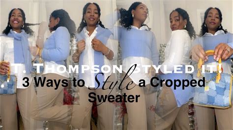 How To STYLE A Cropped Sweater 3 Ways Adding Color To A Neutral