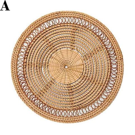 Ins Straw Rattan Wall Decor Woven Wall Basket Rattan Woven Wall Hanging