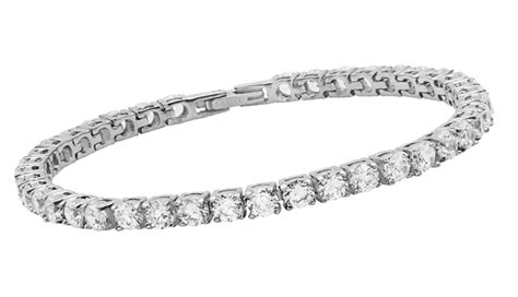 18k White Gold plated tennis bracelet – 1Sale Deals