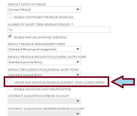 Netsuite Setting Advanced Revenue Management Preferences