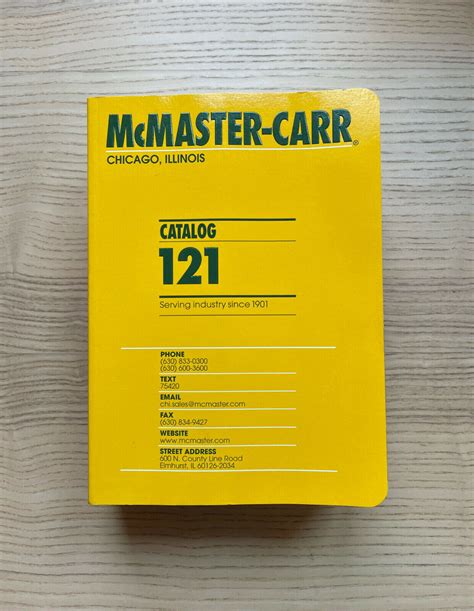 Mcmaster Carr Catalog 121 Chicago Illinois Ebay