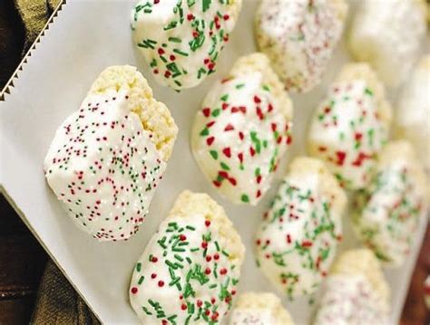 Christmas White Chocolate Dipped Rice Krispie Treats Perry Daily Journal