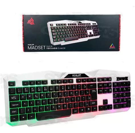 Teclado Gamer Fio Usb Madset Rgb Knup Kp Te Parcelamento Sem Juros