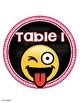 Table Numbers Signs Emoji Smiley Face Theme by Cameron Brazelton