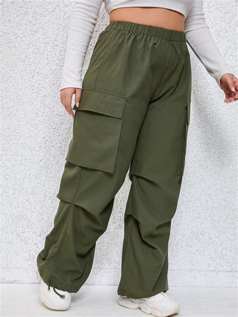 Shein Ezwear Pantalon Cargo Poche Rabat Mode En Ligne Shein France