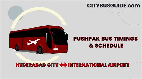 Hyderabad Airport Bus Timings - Pushpak Bus timings Schedule