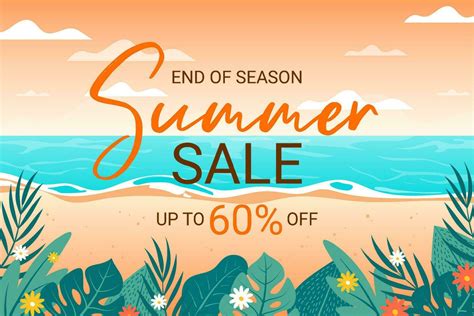 End Of Summer Sale Background In Vector Design 23480298 Vector Art At