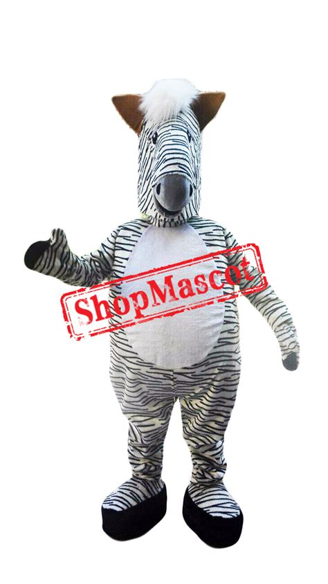 White Zebra Mascot Costume Free Shipping