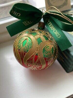 Waterford Holiday Heirlooms Christmas Ornament Peacock Grande Ball