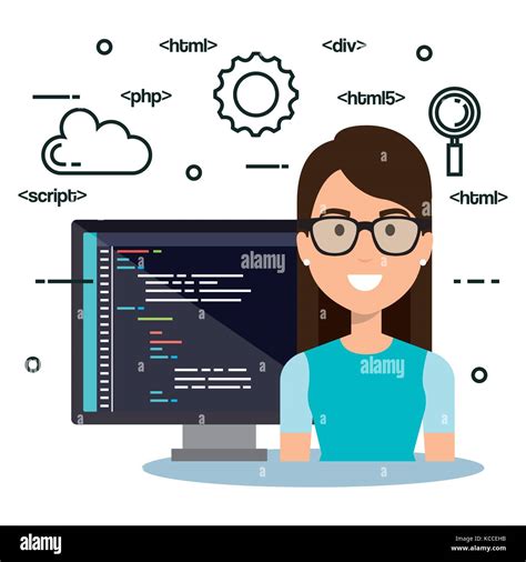 Software Language Programmer Avatar Stock Vector Image Art Alamy