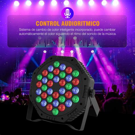 Cañon De Leds 36x1 Par Audio Rítmico Multicolor Fiestas Envío gratis