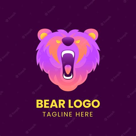 Free Vector Bear Logo Design Template