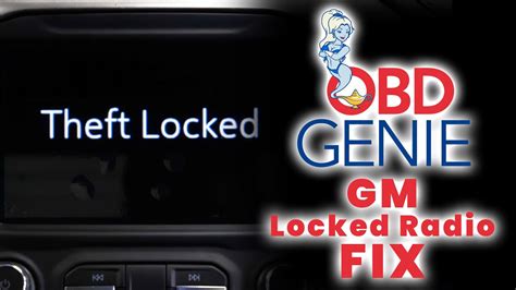 How To Fix The GM Theft Locked Radio Message YouTube