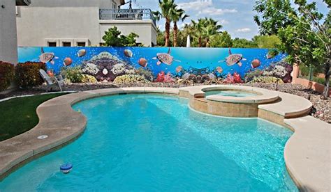 21 Swimming Pool Wall Mural Ideas Beach Wall Murals Beach Mural