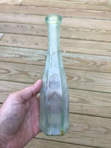 Dug Civil War Cathedral Pepper Sauce Bottle With Giant Applied Top