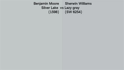 Benjamin Moore Silver Lake 1598 Vs Sherwin Williams Lazy Gray Sw