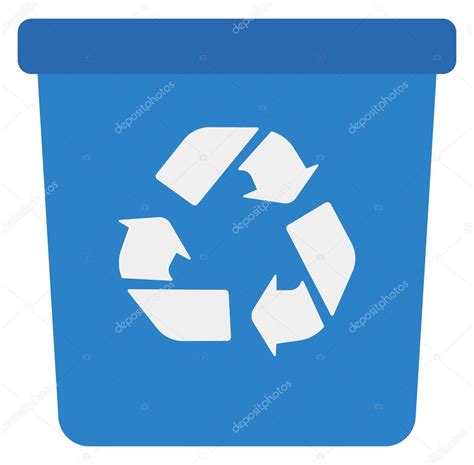 Papelera De Reciclaje Azul Vector De Stock Por Visualgeneration