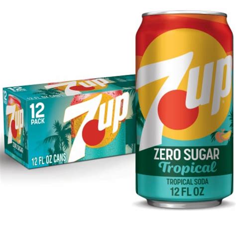 Up Tropical Zero Sugar Caffeine Free Lemon Lime Mango Peach Soda Cans