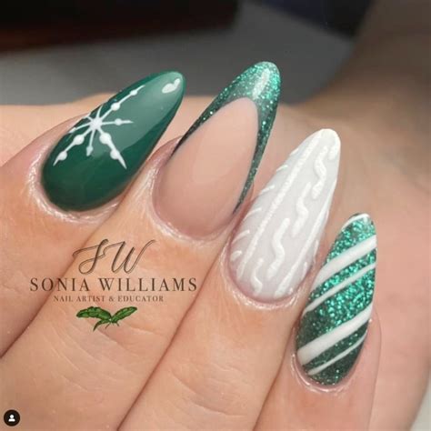 Get Festive And Fabulous With These 45 Green Christmas Nail Designs