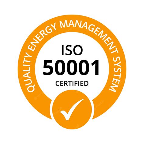 Un Círculo Naranja Con Las Palabras Iso 5001 Vector Premium