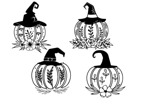 Halloween Pumpkin Flowers Svg Bundle Graphic By Nr Company · Creative