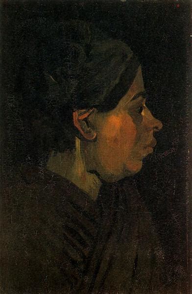 Head Of A Peasant Woman With Dark Cap 1885 Vincent Van Gogh