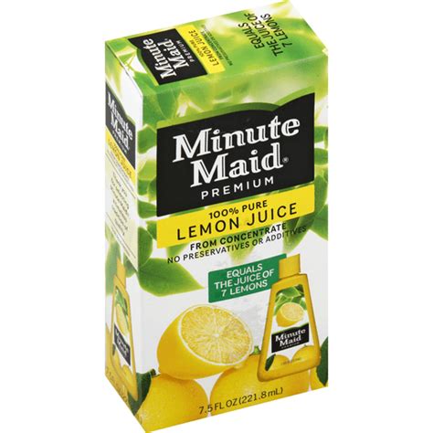 Minute Maid Lemon Juice Bottle 7 5 Fl Oz Lemon Juice Lemonade