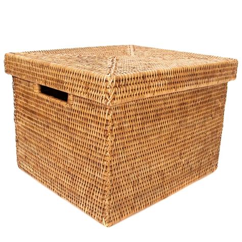 Birch Lane Rattan Storage Bin Storage Boxes With Lids Woven Trays