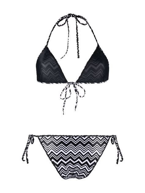 Missoni Zigzag Print Bikini Set Farfetch