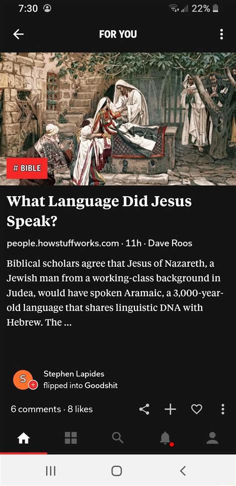 22 For You Bible What Language Did Jesus Speak Dave Roos Biblical Scholars Agree That