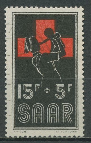 Saarland 1955 Rotes Kreuz 360 gestempelt geprüft Briefmarken Dr