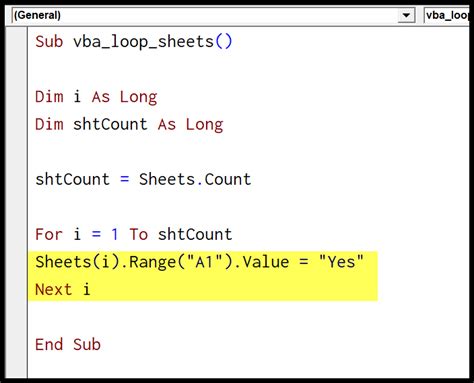 Loop Through In Worksheets Sheets Chart In Vba Pk An Excel