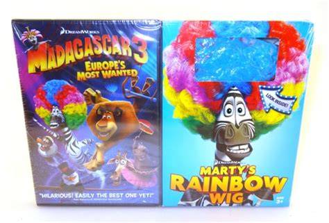 Madagascar 3 Europes Most Wanted Dvd Bonus Martys Rainbow Wig Ebay