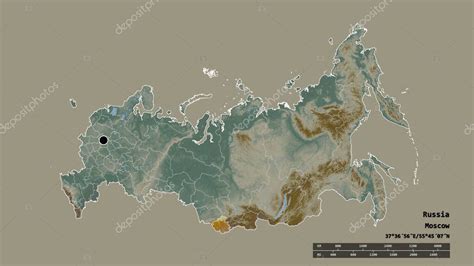 Forma Desnaturalizada De Rusia Con Su Capital Divisi N Regional