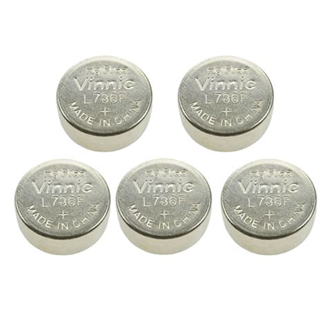 Vinnic L736 Lr41 Micro Alkaline Coin Cell Battery Qty Of 5 Loose 1 55v 190mah