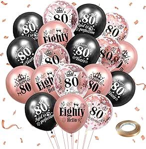 Amazon Th Birthday Balloons Pcs Black Rose Gold Happy Th