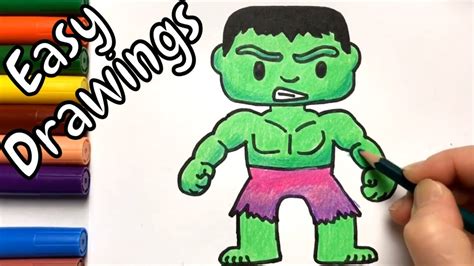 Easy Drawings How To Draw Hulk Color And Draw Step By Step Youtube