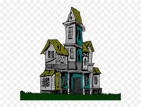 Halloween Village Clipart Haunted House Graphics Spooky Graveyard Creepy Coffin