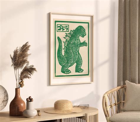 Vintage Godzilla Print, Godzilla Poster, Vintage Print, Vintage Poster ...