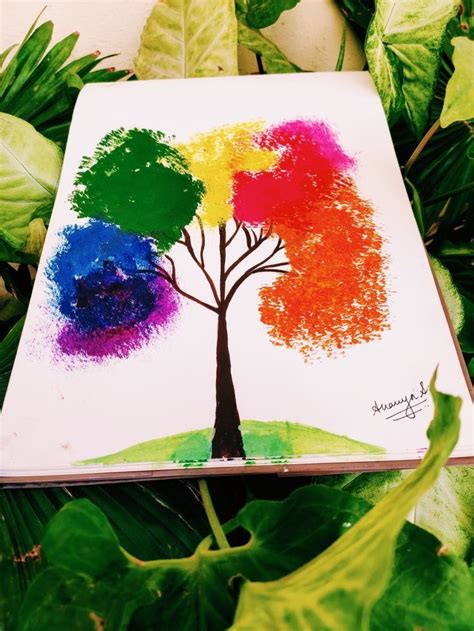 Rainbow tree. | Painting, Rainbow tree, Sprite