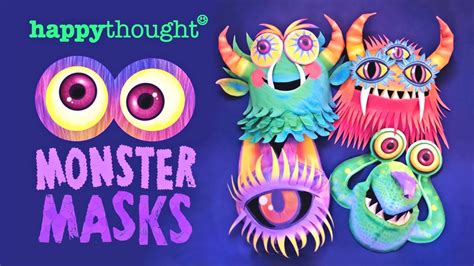 4 Paper Monster Mask Video Tutorials Download And Make 4 Diy Monster