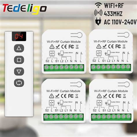 Tuya Joli De Rideau Lectrique WiFi Volet Roulant Avec RF 433 MHz T L