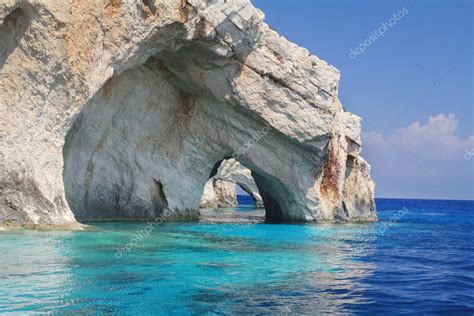 Blue Caves On Zakynthos Island Greece Stock Photo By Whitewizzard