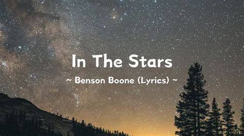 In The Stars Benson Boone Speedup Lyrics Youtube